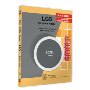 2026 8.SINIF LGS MEB Örnek Soruları Türkçe Sözel Çalışma Kitabı RENKLİ Baskı A4 Ebat GÜNCEL BASKI