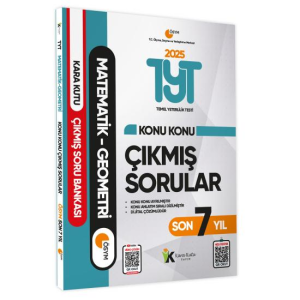 YKS-TYT Matematik-Geometri Karakutu Konu Konu Çıkmış Soru Bankası ÖSYM Son 7 Yıl D. Çözümlü