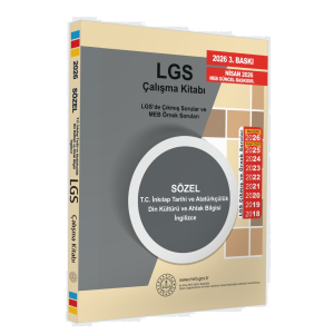 2026 MEB Örnek Soruları LGS Sözel Çalışma Kitabı 8.Sınıf Tarih-Din-İngilizce RENKLİ Baskı A4 Ebat
