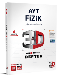 AYT 3D Fizik Video Destekli Defter AYT 3D Fizik Video Destekli Defter