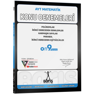 Barış Yayınları AYT Matematik Polinomlar İkinci Dereceden Denklemler - Eşitsizlikler Karmaşık Sayılar Parabol Konu Denemeleri Barış Yayınları AYT Matematik Polinomlar İkinci Dereceden Denklemler - Eşitsizlikler Karmaşık Sayılar Parabol Konu Denemeleri