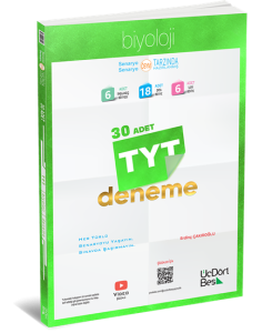 ÜçDörtBeş Yayınları TYT Biyoloji 30 Deneme ÜçDörtBeş Yayınları TYT Biyoloji 30 Deneme