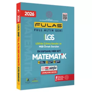 Kara Kutu Yayınları 2026 8.Sınıf Full LGS Altın Seri (FULAS) MATEMATİK MEB Çıkmış Soru Bankası Modüler Seti Çözümlü