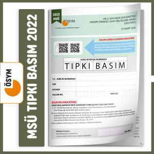 MSÜ 2022 ÖSYM Tıpkı Basım Türkiye Geneli Dijital Çözümlü Soru Kitapçığı