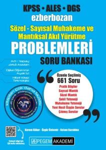 Pegem Yayınları KPSS ALES DGS Ezberbozan Sözel Sayısal Muhakeme ve Mantıksal Akıl Yürütme Problemleri Soru Bankası