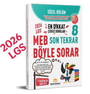 SİNAN KUZUCU SON TEKRAR SORU BANKASI SÖZEL BÖLÜM - 2026