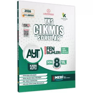 Kara Kutu Yayınları 2026 YKS-AYT Fen Bilimleri
(Fizik-Kimya-Biyoloji) ÖSYM Çıkmış Soru Konu
Konu Son 8 Yıl Video Çözümlü