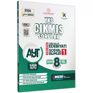 Kara Kutu Yayınları 2026 YKS-AYT Türk Dili ve Edebiyatı-Sosyal Bilimler 1 ÖSYM Çıkmış Soru Bankası Konu Konu Son 8 Yıl