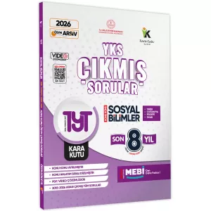 Kara Kutu Yayınları 2026 YKS-TYT Sosyal Bilimler Kara Kutu ÖSYM Çıkmış Soru Konu Konu Son 8 Yıl Video/PDF Çözümlü
