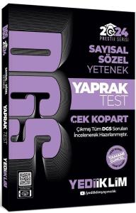 Yediiklim Yayınları 2024 DGS Sayısal Sözel Yetenek Çek Kopart Yaprak Test