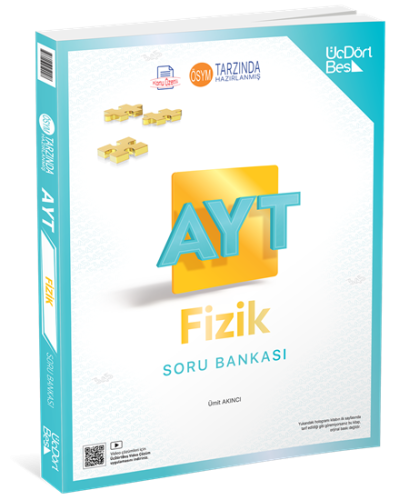 ÜçDörtBeş Yayınları AYT Fizik Soru Bankası