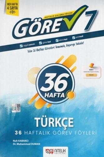 Nitelik Yayınları 7. Sınıf Türkçe Görev Yeni Nesil Çalışma Föyleri