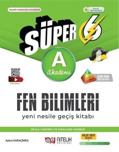 Nitelik 6.Sınıf Süper Fen Bilimleri Soru Kitabı Yeni Nesil (A)