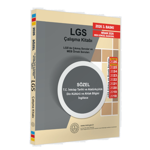 2026 MEB Örnek Soruları LGS Sözel Çalışma Kitabı 8.Sınıf Tarih-Din-İng