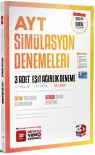 3D Yayınları AYT Eşit Ağırlık 3 lü Simülasyon Genel Deneme