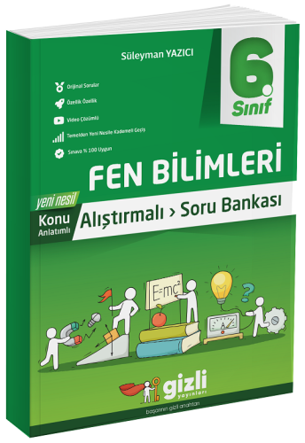 Gizli Yayınları 6.Sınıf Fen Bilimleri Konu Anlatımlı Soru Bankası