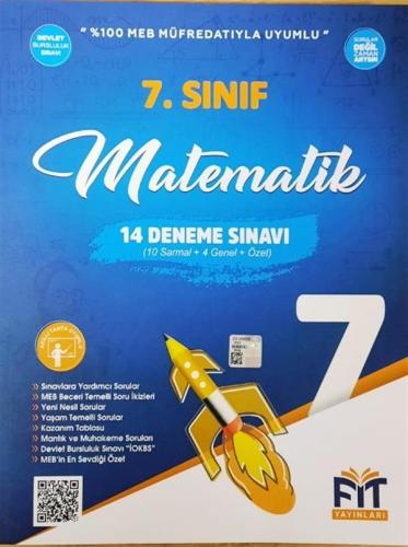 FİT YAYINLARI 7. SINIF MATEMATİK 14 DENEME SINAVI (10 SARMAL + 4 GENEL