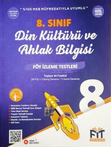 FİT YAYINLARI 8. SINIF LGS DİN KÜLTÜRÜ VE AHLAK BİLGİSİ FÖY İZLEME TES