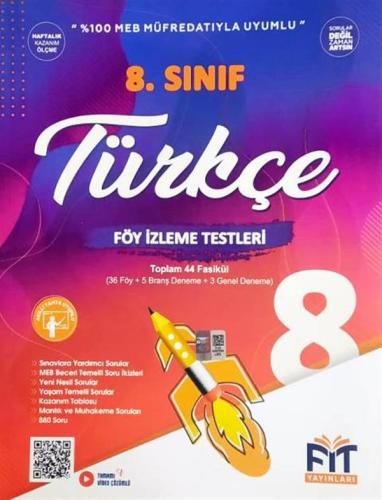 FİT YAYINLARI 8. SINIF LGS TÜRKÇE FÖY İZLEME TESTLERİ 44 FASİKÜL