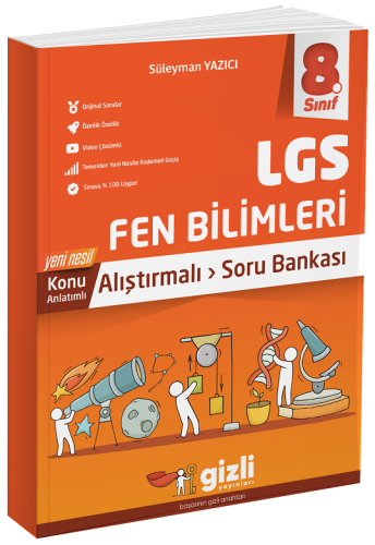 Gizli Yayınları 8.Sınıf LGS Fen Bilimleri Alıştırmalı Soru Bankası