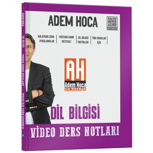 Adem Hoca Tüm Sınavlar İçin Dil Bilgisi Video Ders Kitabı KR Akademi Yayınları