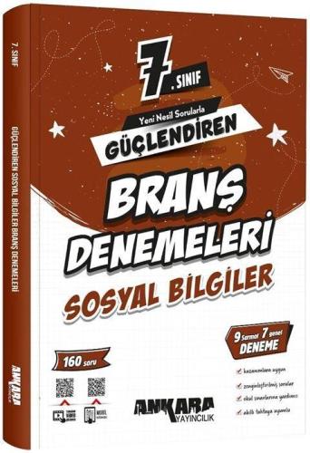 Ankara Yayıncılık 7. Sınıf Sosyal Bilgiler Güçlendiren Branş Denemeler