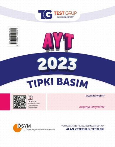 TEST GRUP - YKS -Tıpkı Basım 2023 AYT ÇIKMIŞ SORULAR