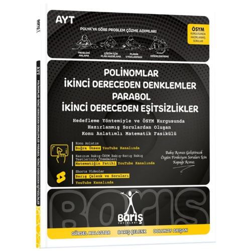Barış Yayınları Polinomlar İkinci Dereceden Denklemler Parabol İkinci 