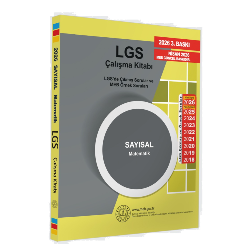 2026 MEB Örnek Soruları LGS Matematik Çalışma Kitabı 8.Sınıf RENKLİ Ba