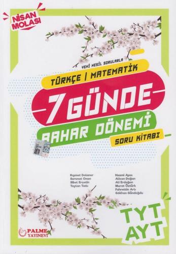 Palme Yayınları TYT AYT Türkçe Matematik 7 Günde Bahar Dönemi Soru Kit