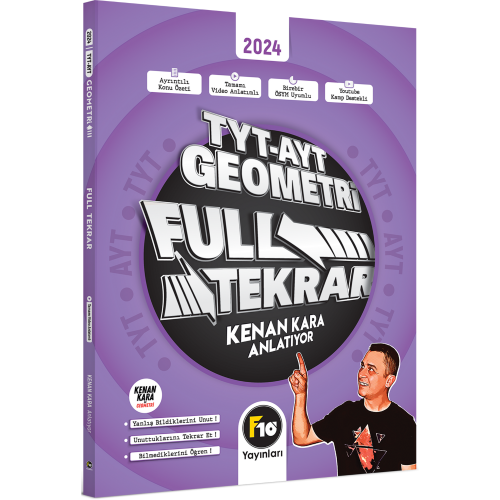 Kenan Kara TYT-AYT Geometri Full Tekrar Video Ders Kitabı