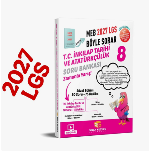 8. Sınıf 2027 Lgs Meb Böyle Sorar T.C. İNKILAP TARİHİ VE ATATÜRKÇÜLÜK Soru Bankası Video Çözümlü
