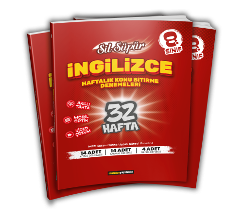 8. Sınıf Sil Süpür İngilizce Haftalık Konu Bitirme Denemeleri – 32 Hafta