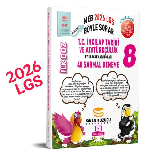 8. Sınıf | İlk Doz Sarmal Branş Denemeleri T.C. İNKILAP TARİHİ VE ATATÜRKÇÜLÜK ( 2026 LGS )