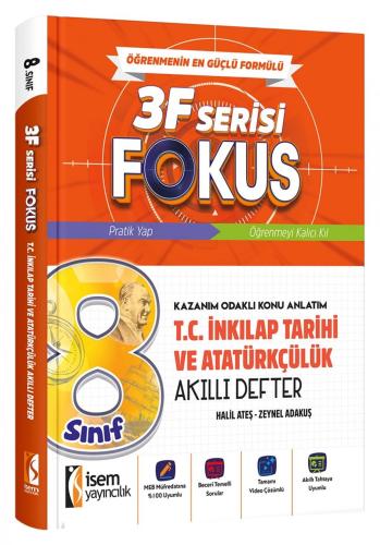 İSEM YAYINLARI 8.SINIF FOKUS İNKILAP T. AKILLI DEFTER