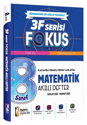 İSEM YAYINLARI 8.SINIF FOKUS MATEMATİK AKILLI DEFTER