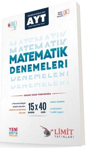 Limit Yayınları AYT Matematik 15x40 Video Çözümlü Denemeleri