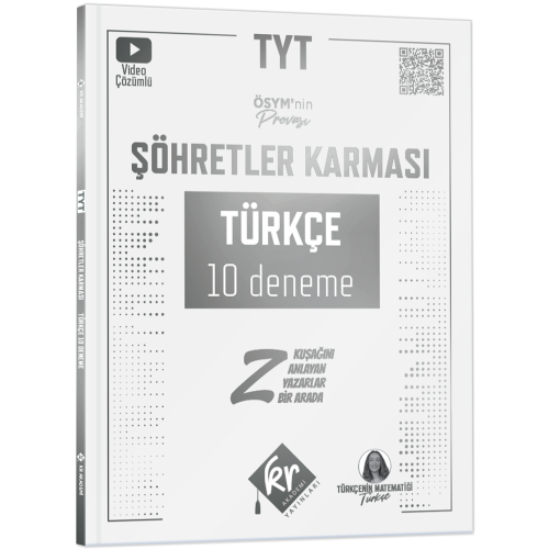 TYT Şöhretler Karması Türkçe 10 Deneme KR Akademi Yayınlar