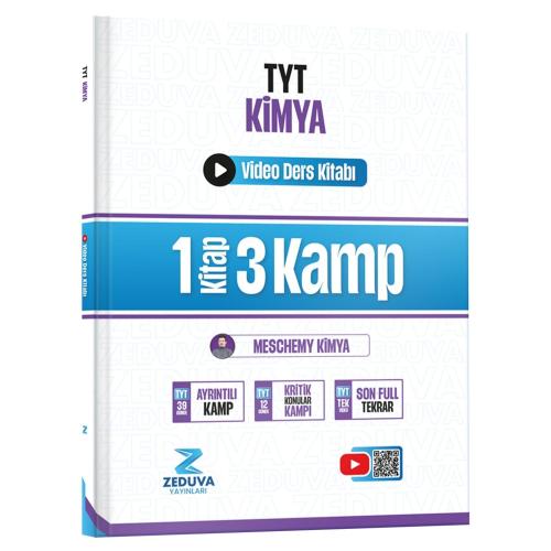 Zeduva Yayınları Meschemy Kimya TYT Kimya 1 Kitap 3 Kamp Video Ders Kitabı