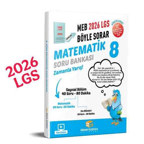 8. Sınıf 2026 Lgs Meb Böyle Sorar MATEMATİK Soru Bankası Video Çözümlü