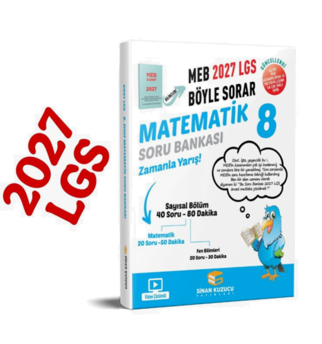 8. Sınıf 2027 Lgs Meb Böyle Sorar MATEMATİK Soru Bankası Video Çözümlü