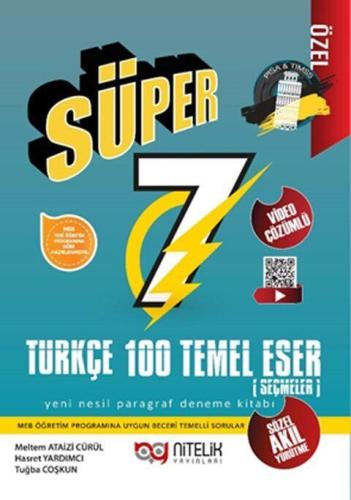 Nitelik Yayınları 7. Sınıf Türkçe 100 Temel Eser Paragraf Deneme Sınav