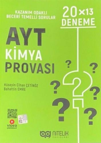 Nitelik Yayınları AYT Kimya Provası 20x13 Deneme