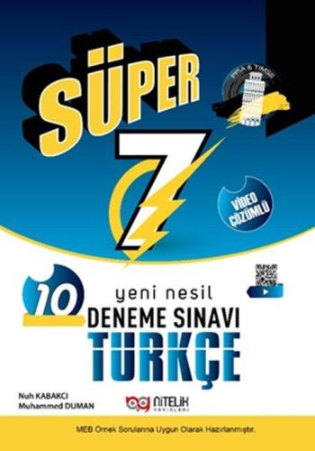 Nitelik Yayınları 7. Sınıf Türkçe 10 Deneme Sınavı