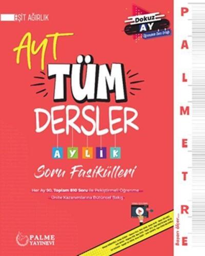 Palme Yayınları AYT Eşit Ağırlık Tüm Dersler Palmetre Aylık Çalışma Fa