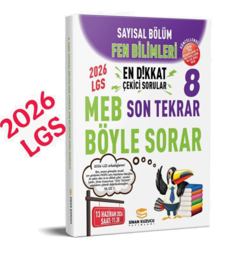 SİNAN KUZUCU SON TEKRAR FEN BİLİMLERİ SORU BANKASI SAYISAL BÖLÜM-2026