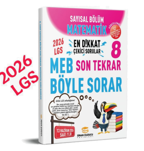 SİNAN KUZUCU SON TEKRAR MATEMATİK SORU BANKASI SAYISAL BÖLÜM- 2026