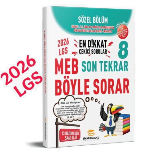 SİNAN KUZUCU SON TEKRAR SORU BANKASI SÖZEL BÖLÜM - 2026