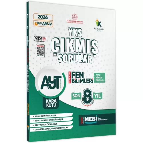 Kara Kutu Yayınları 2026 YKS-AYT Fen Bilimleri (Fizik-Kimya-Biyoloji) 