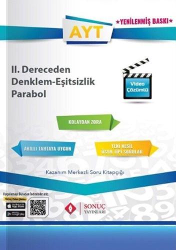Sonuç Yayınları AYT 2. Dereceden Denklemler-Eşitsizlikler-Parabol Soru Bankası